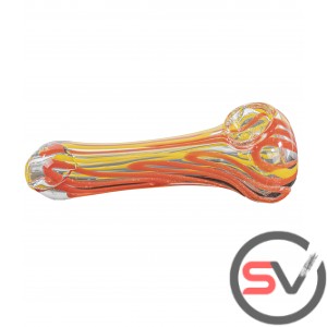 CURILCUE DESIGN GLASS HAND PIPE 5inch 3CT/PK